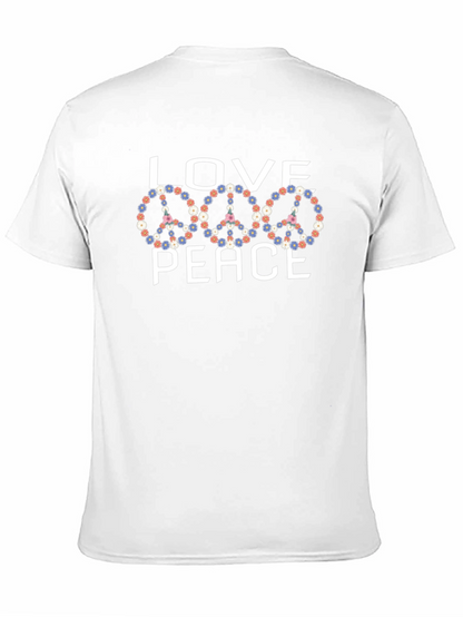 Love Peace Floral Graphic T-Shirt