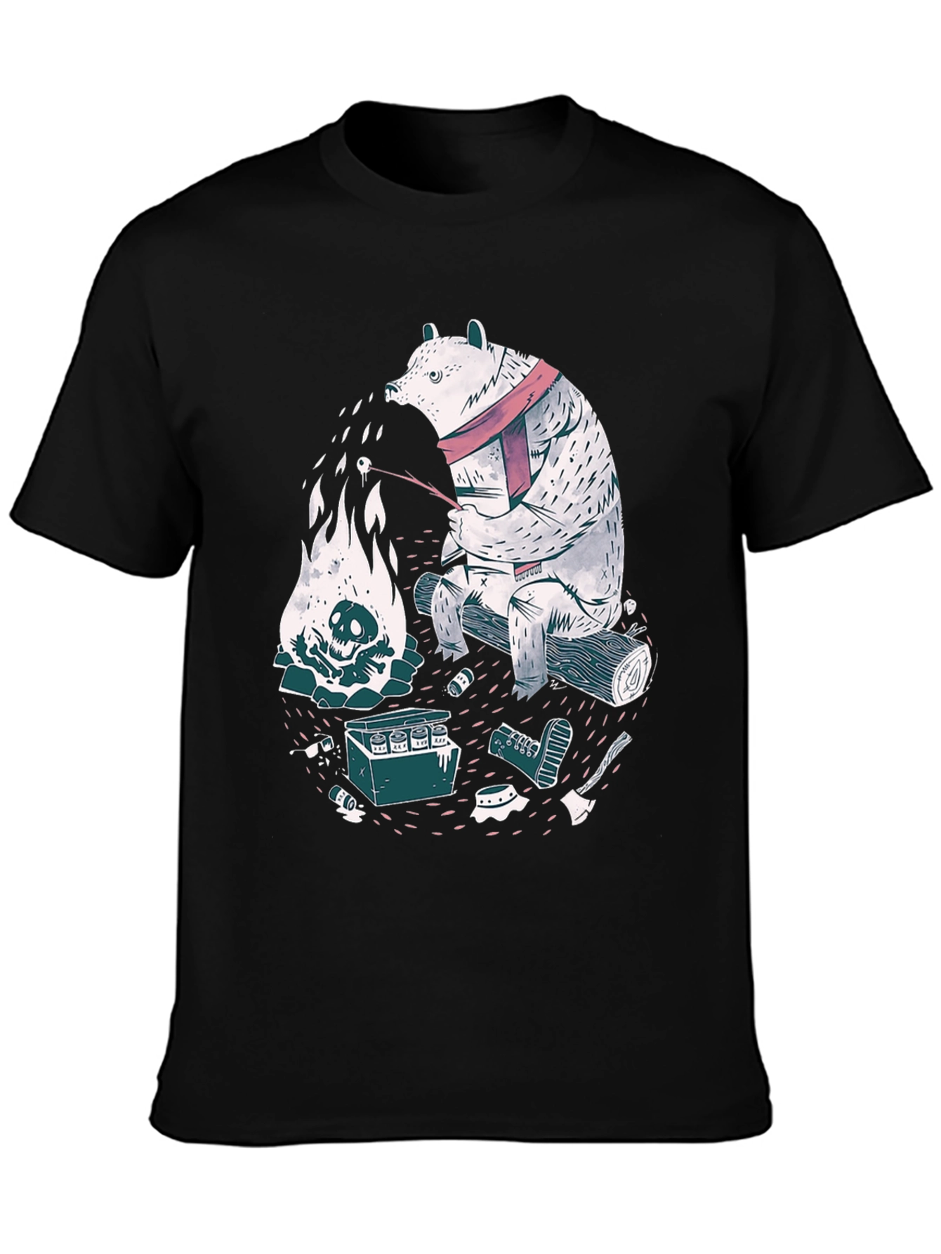 Bear Campfire Graphic Tee