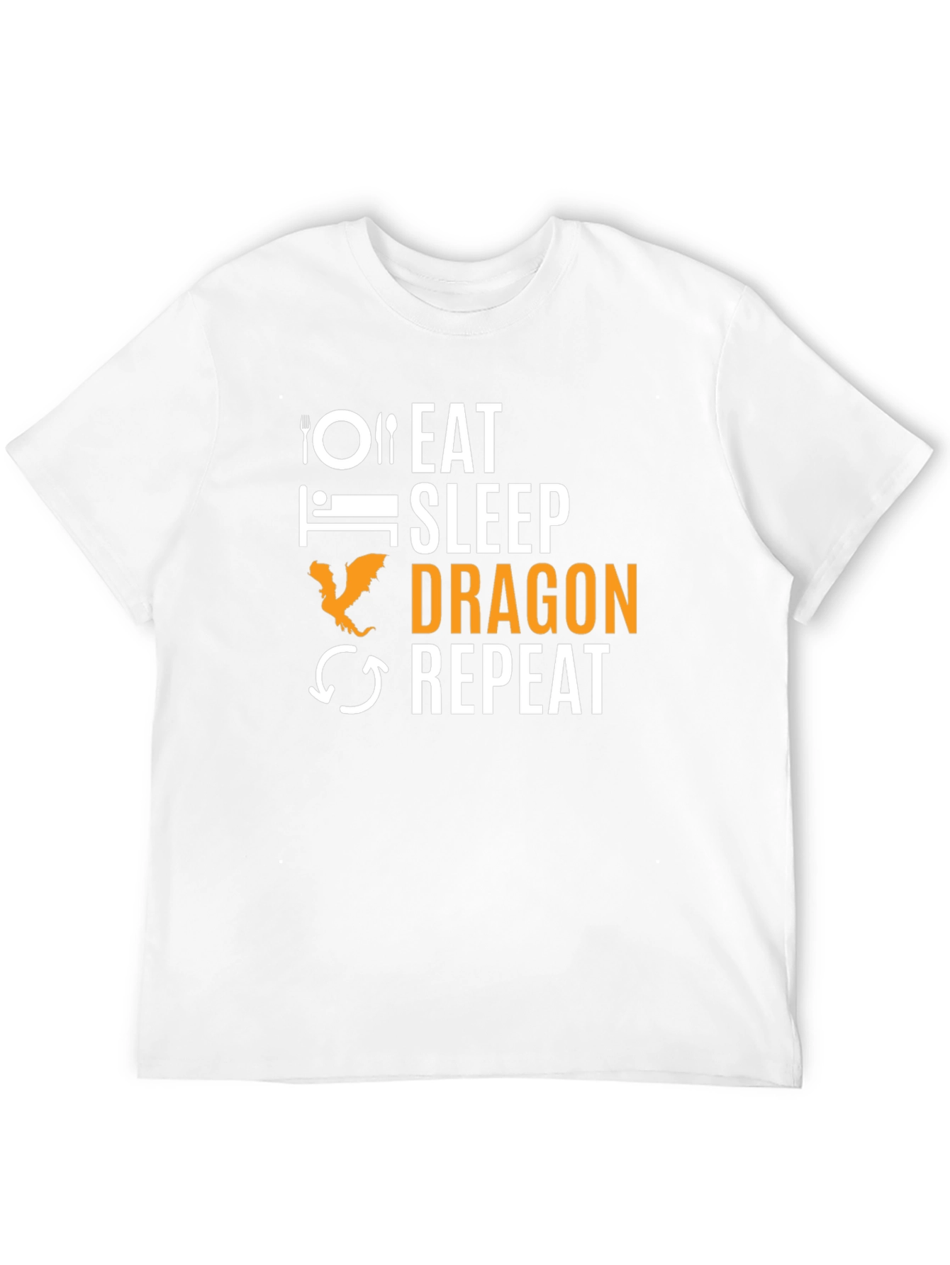 Eat Sleep Dragon Repeat Black T-Shirt