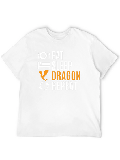 Eat Sleep Dragon Repeat Black T-Shirt
