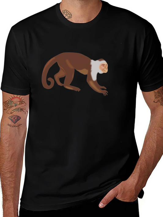 Monkey Graphic T-Shirt - Black Casual Tee