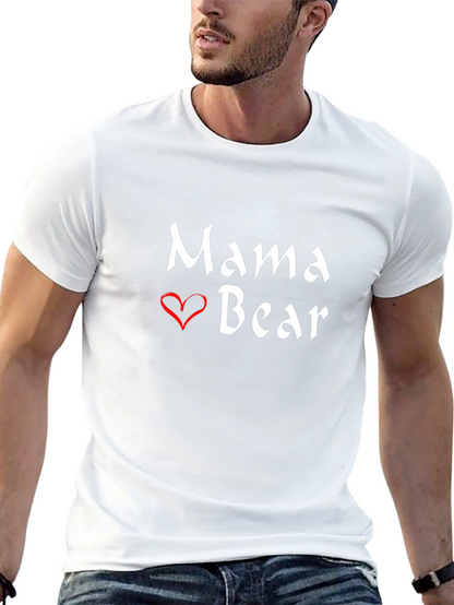 Mama Bear Graphic T-Shirt - Black Short Sleeve
