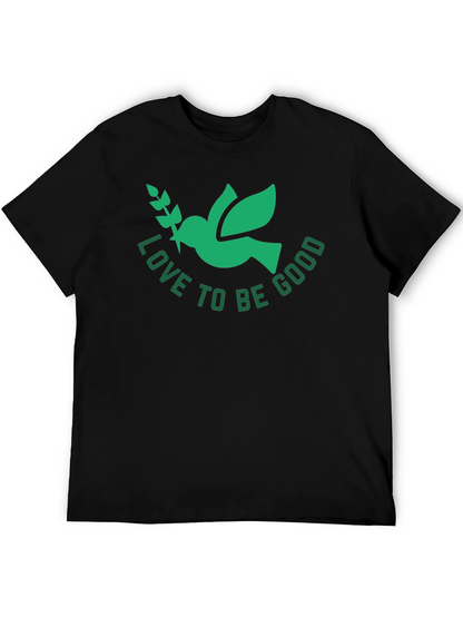 Love To Be Good Dove Graphic Tee - Black