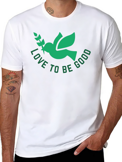 Love To Be Good Dove Graphic Tee - Black