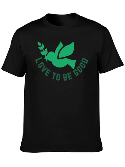 Love To Be Good Dove Graphic Tee - Black