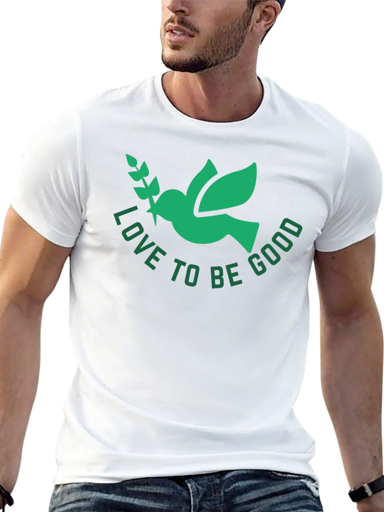 Love To Be Good Dove Graphic Tee - Black