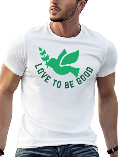 Love To Be Good Dove Graphic Tee - Black