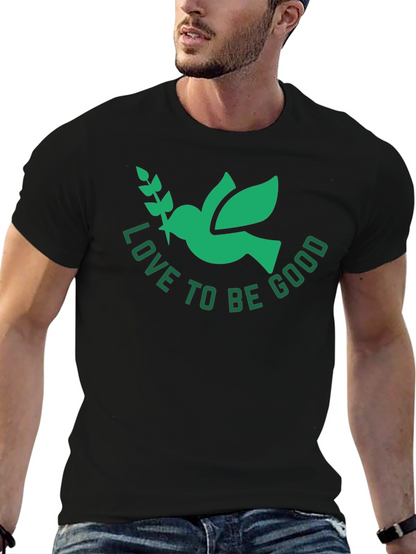 Love To Be Good Dove Graphic Tee - Black
