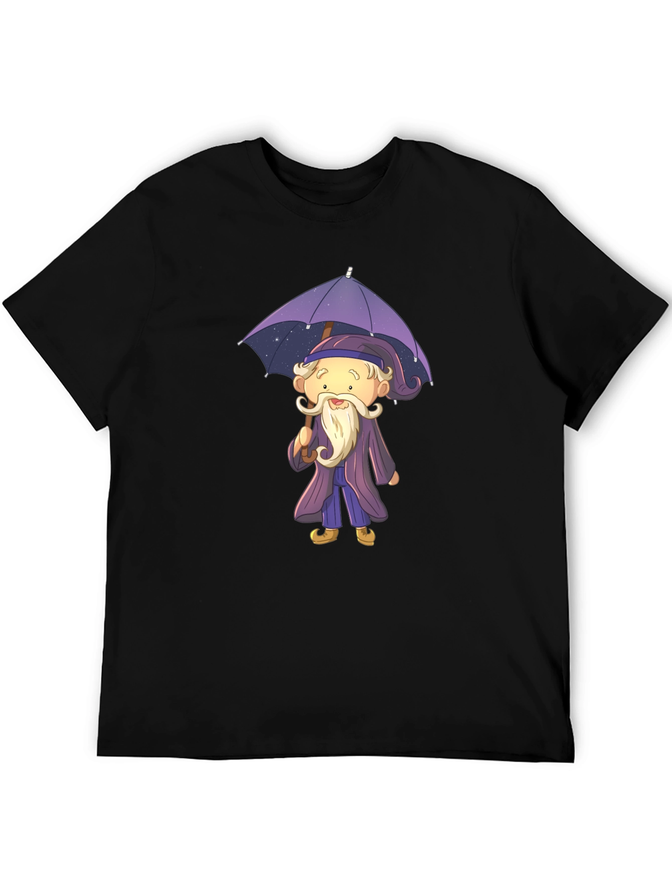 Wizard with Umbrella Graphic T-Shirt