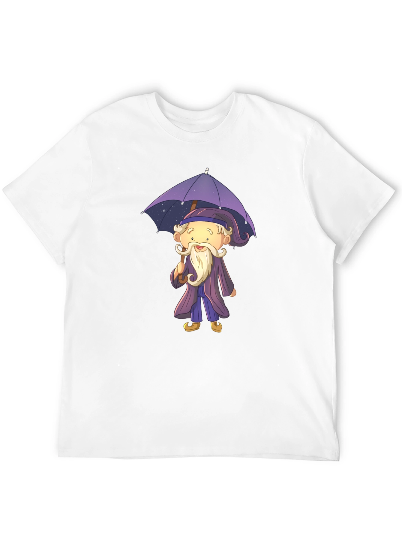 Wizard with Umbrella Graphic T-Shirt