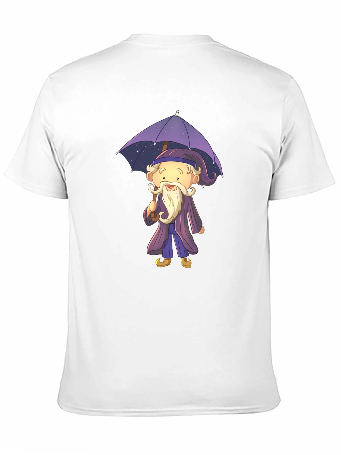 Wizard with Umbrella Graphic T-Shirt