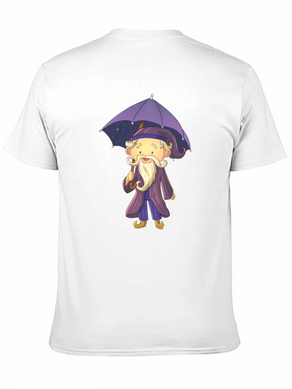 Wizard with Umbrella Graphic T-Shirt