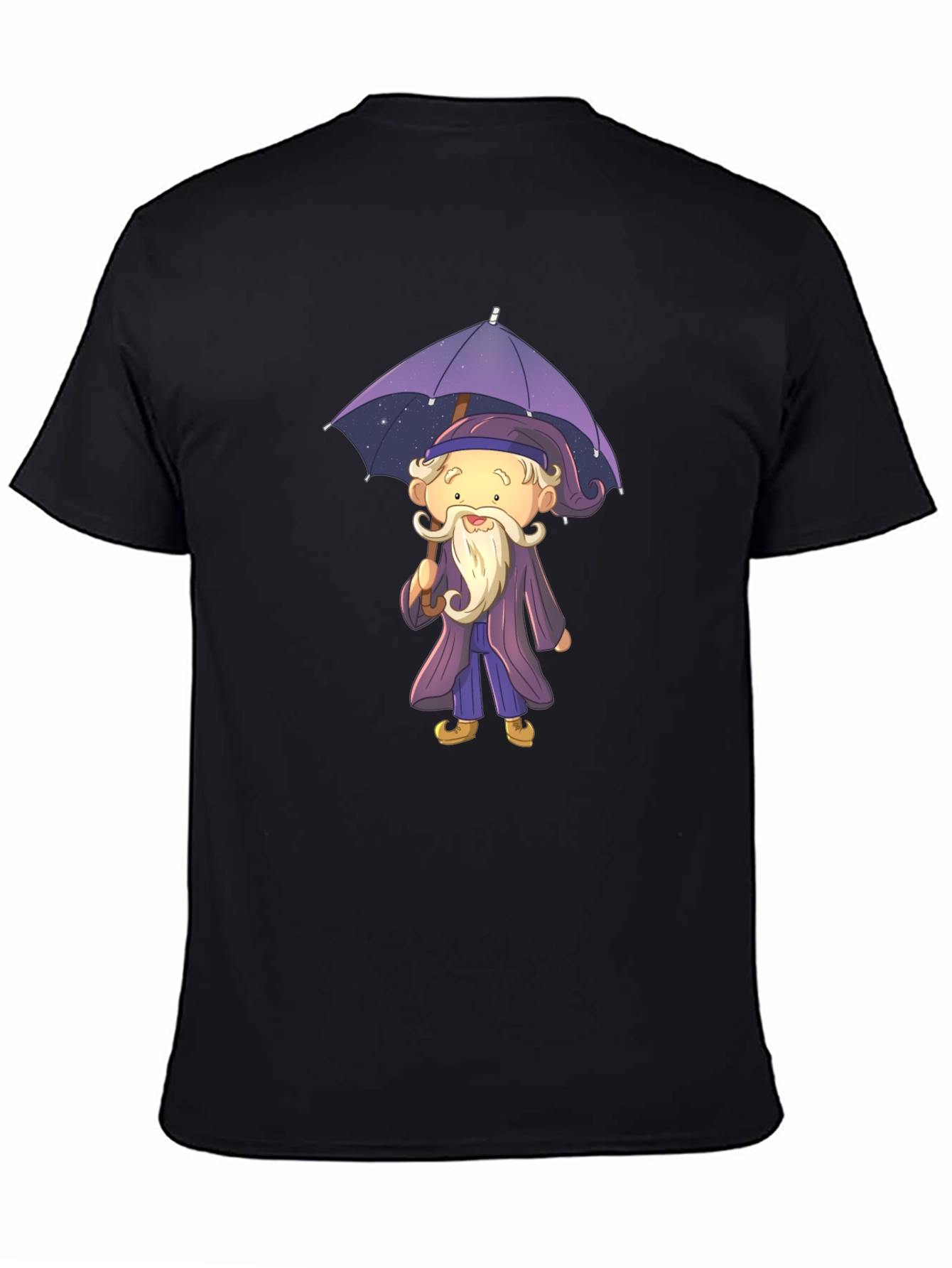 Wizard with Umbrella Graphic T-Shirt