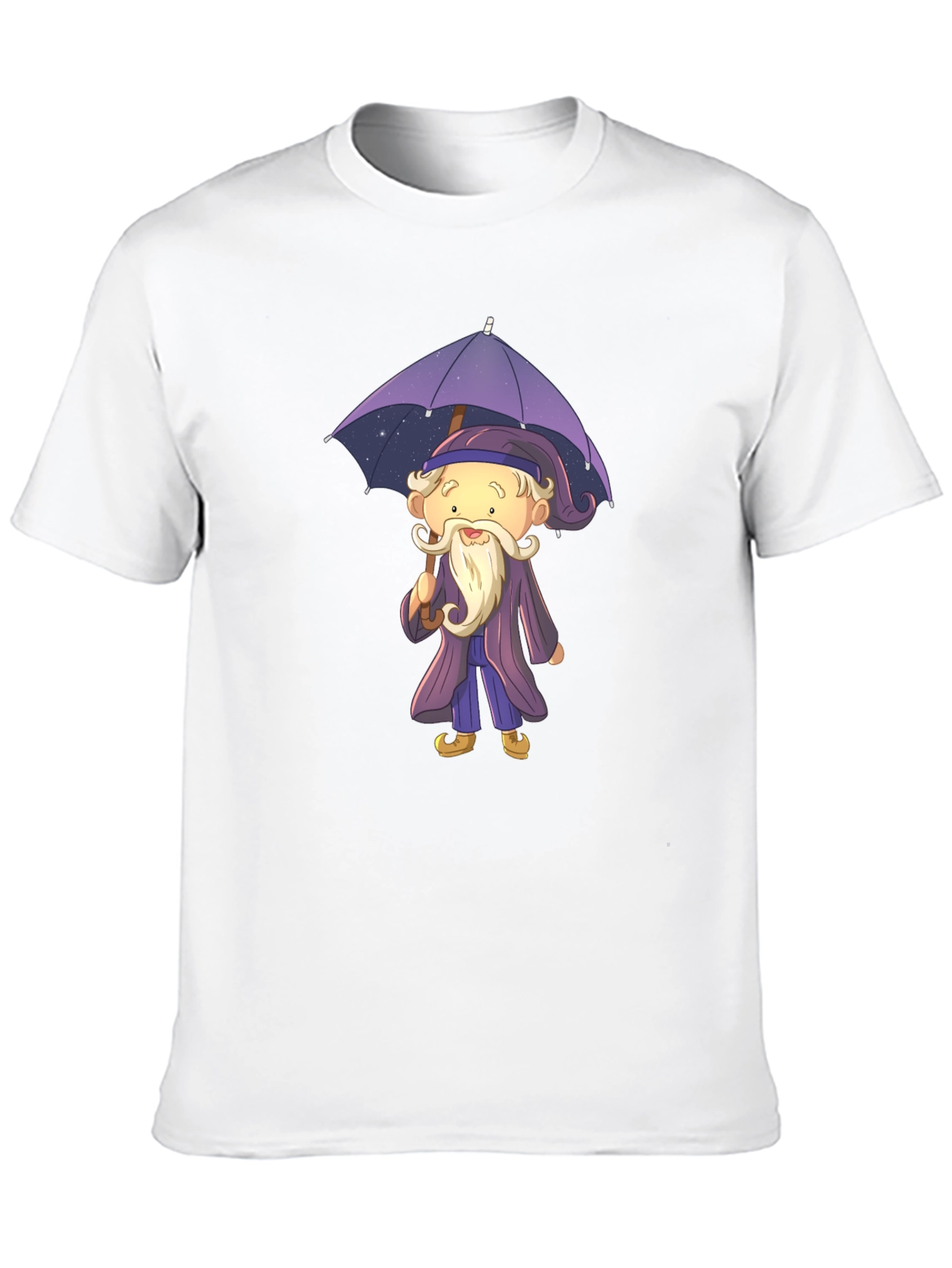 Wizard with Umbrella Graphic T-Shirt