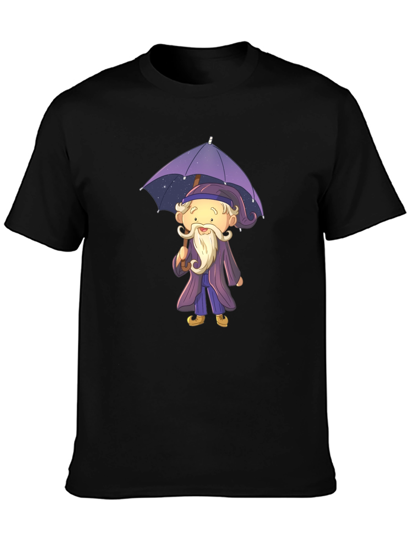 Wizard with Umbrella Graphic T-Shirt