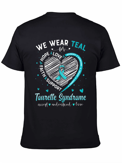 Tourette Syndrome Awareness T-Shirt - Teal Ribbon