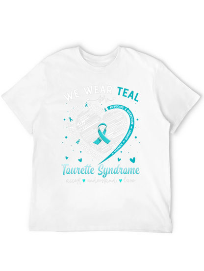Tourette Syndrome Awareness T-Shirt - Teal Ribbon