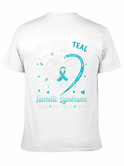 Tourette Syndrome Awareness T-Shirt - Teal Ribbon