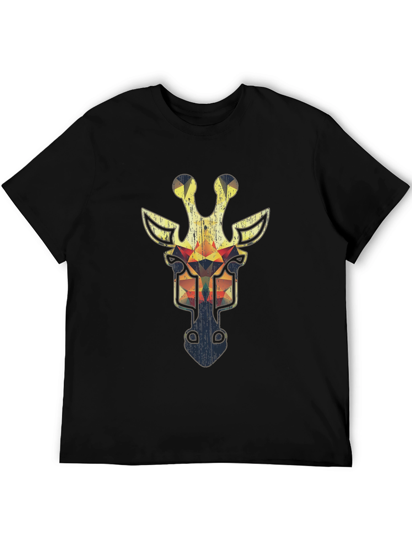 Geometric Giraffe Graphic Tee - Cool Animal Print T-Shirt