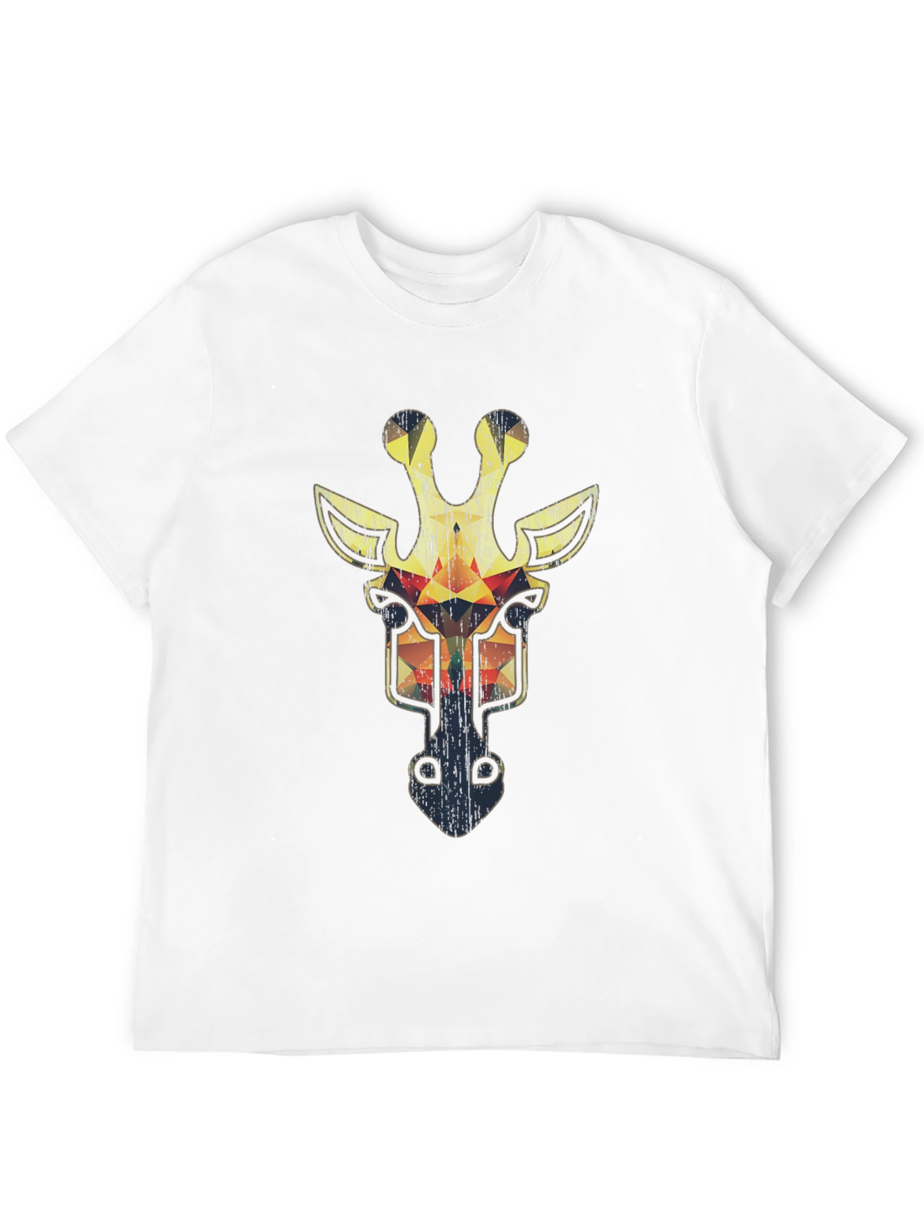 Geometric Giraffe Graphic Tee - Cool Animal Print T-Shirt