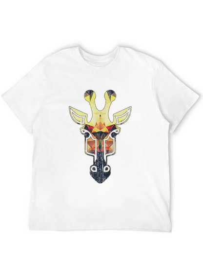 Geometric Giraffe Graphic Tee - Cool Animal Print T-Shirt