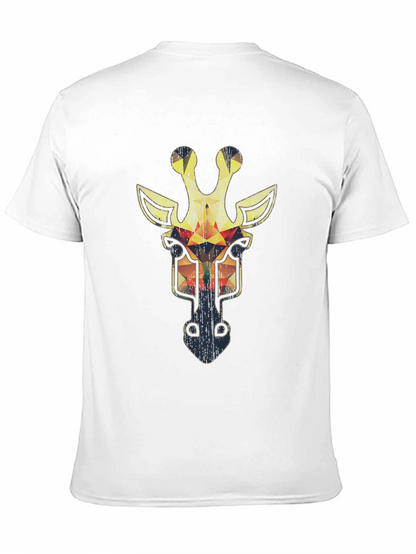 Geometric Giraffe Graphic Tee - Cool Animal Print T-Shirt