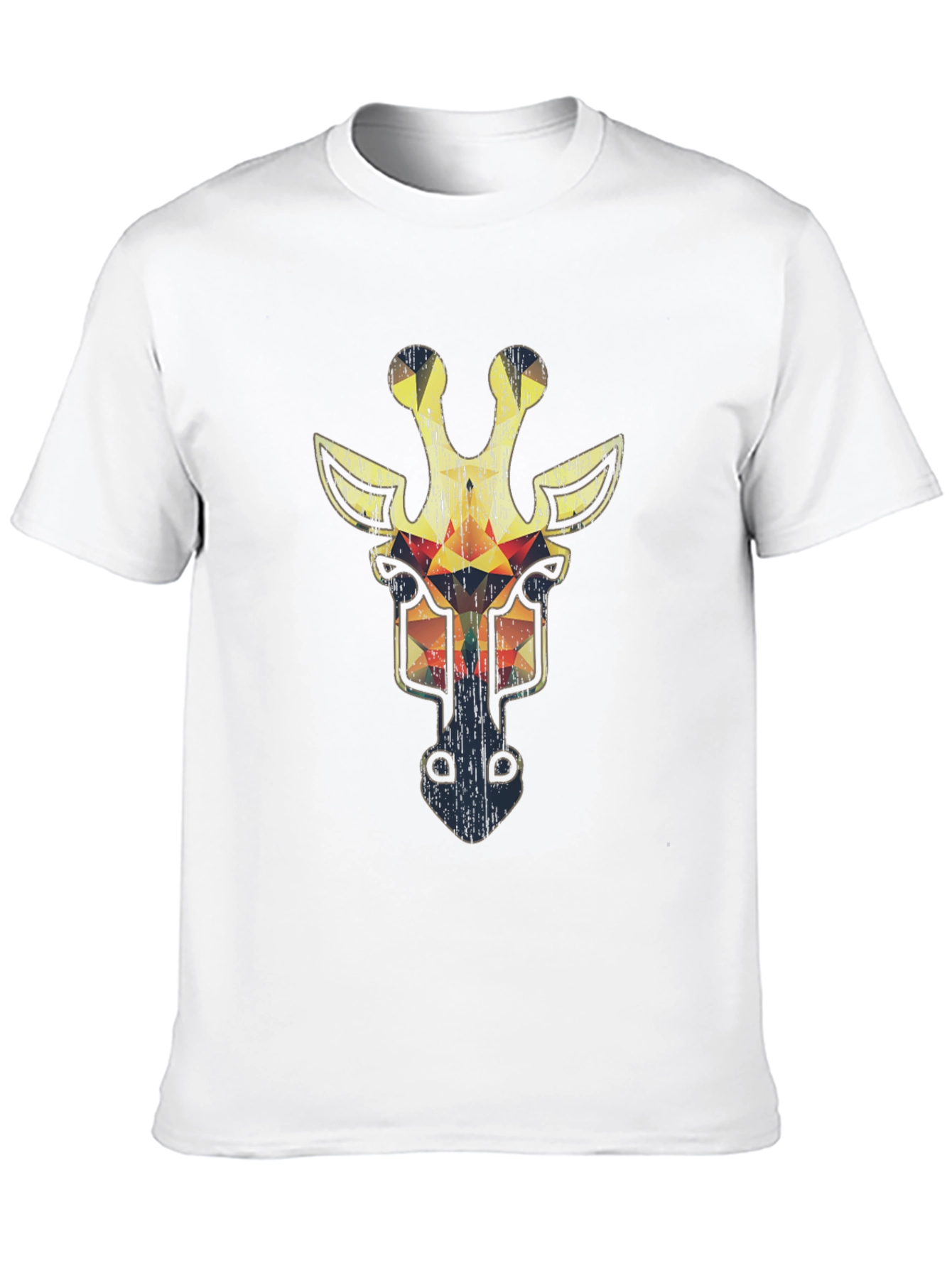 Geometric Giraffe Graphic Tee - Cool Animal Print T-Shirt
