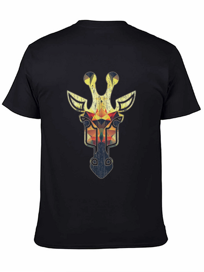 Geometric Giraffe Graphic Tee - Cool Animal Print T-Shirt