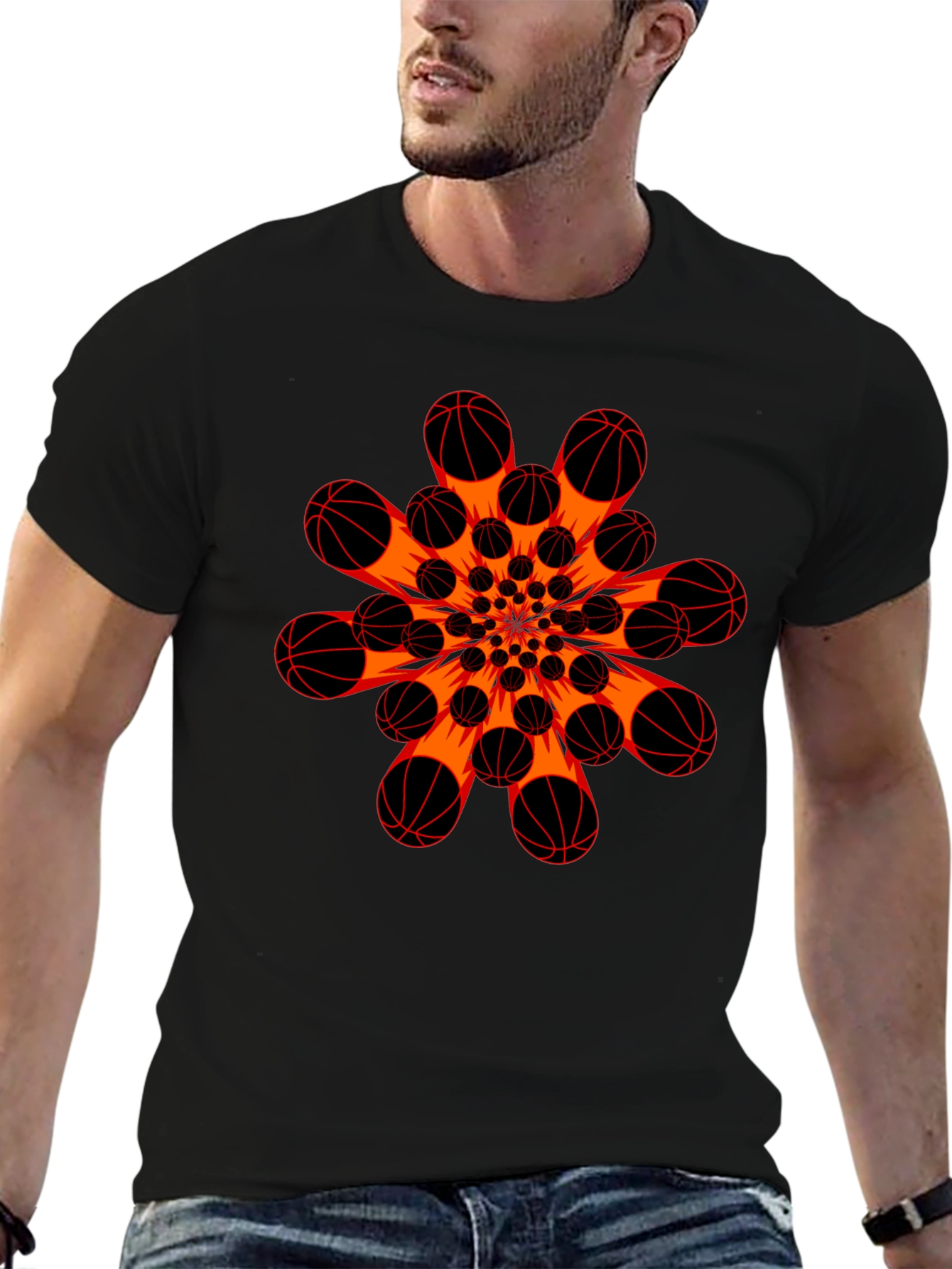 Basketball Burst Graphic T-Shirt