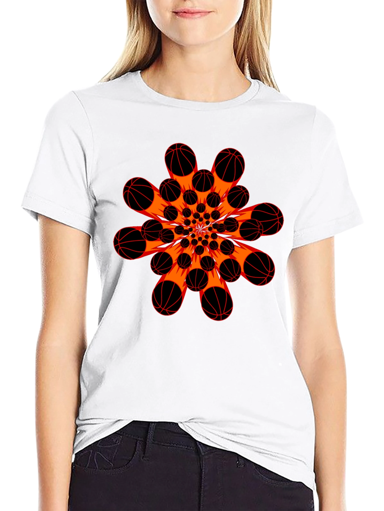Basketball Burst Graphic T-Shirt