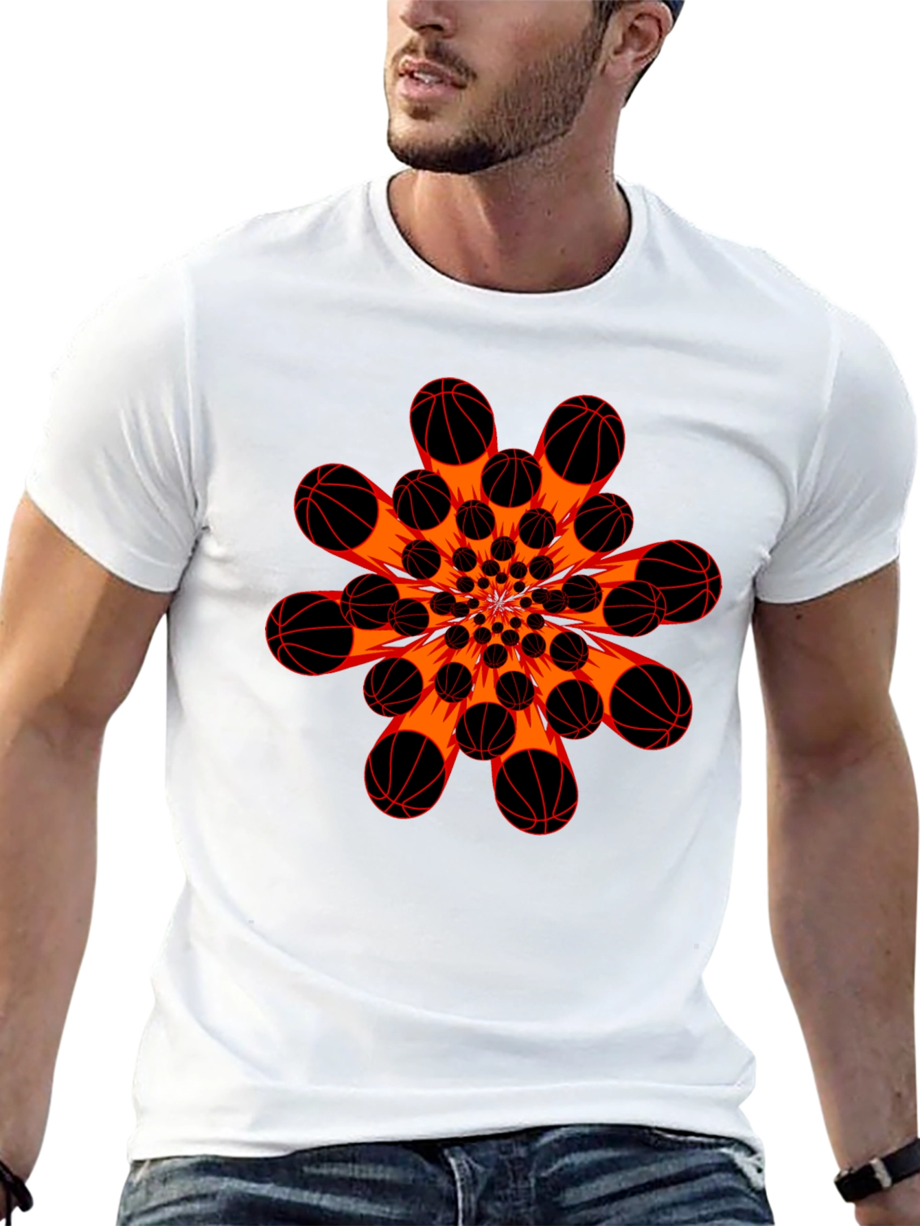 Basketball Burst Graphic T-Shirt