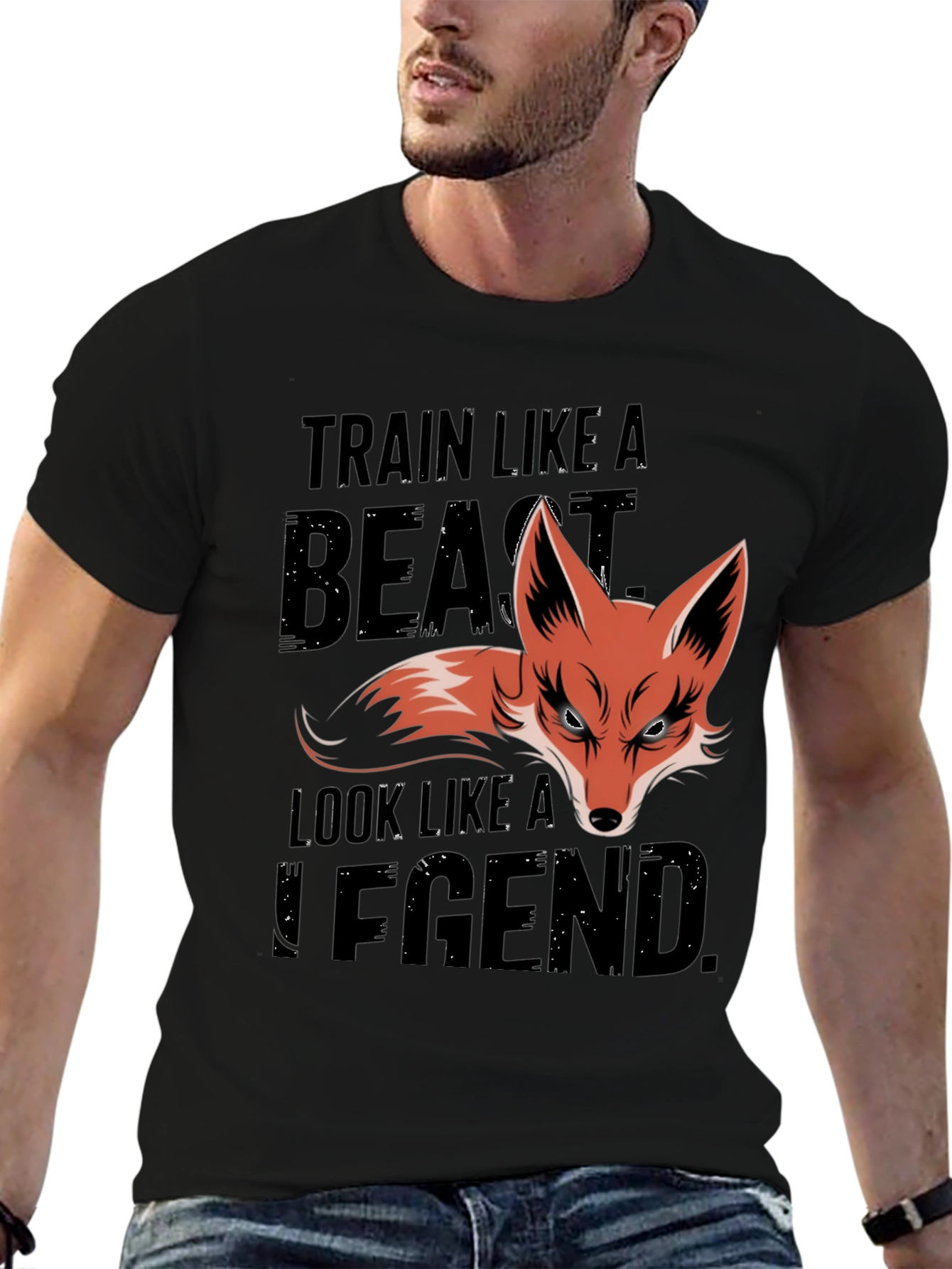 Train Like a Beast Fox Graphic T-Shirt