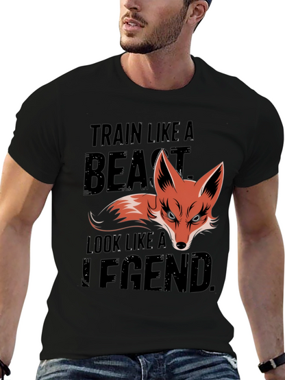 Train Like a Beast Fox Graphic T-Shirt