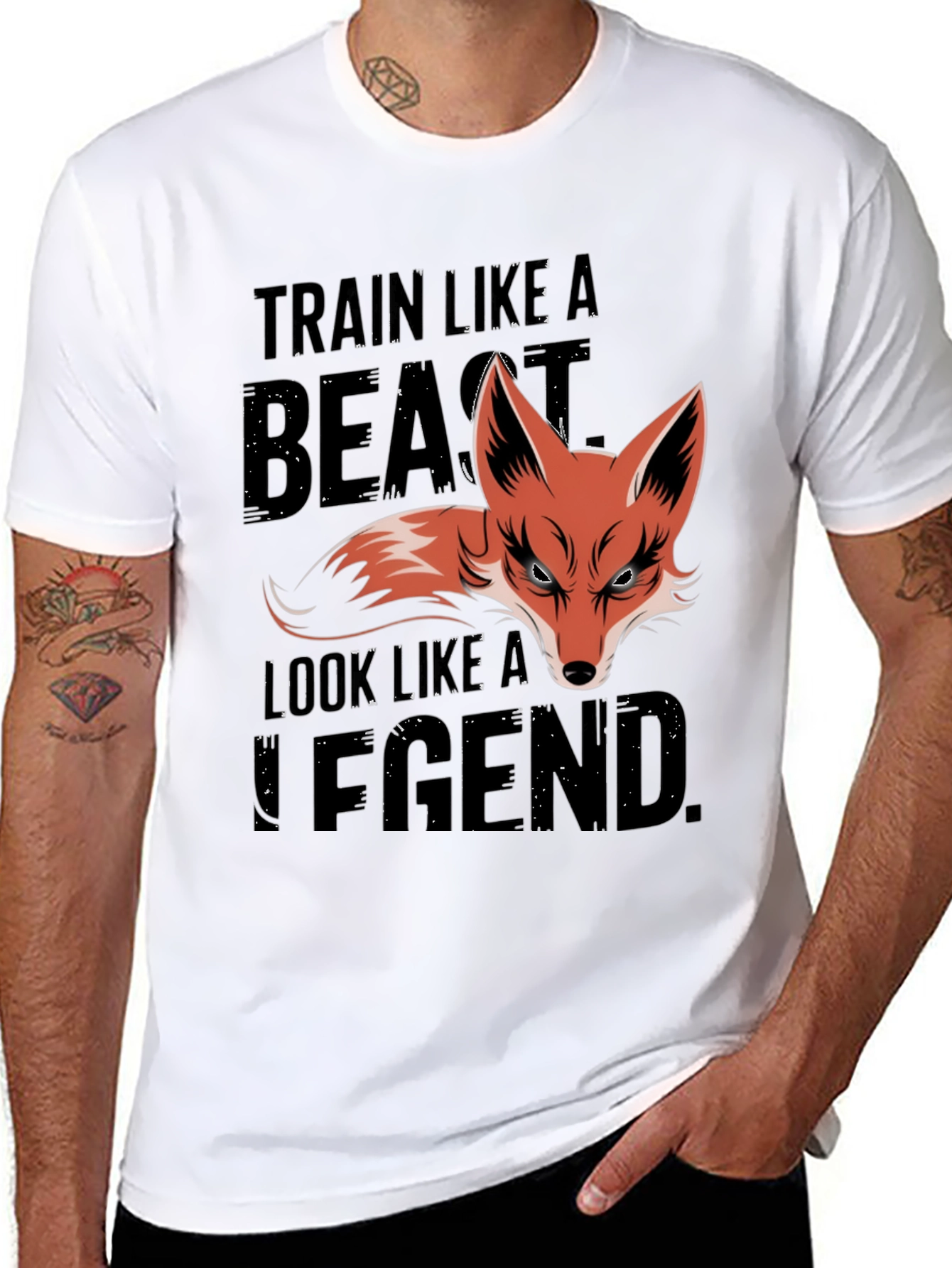 Train Like a Beast Fox Graphic T-Shirt