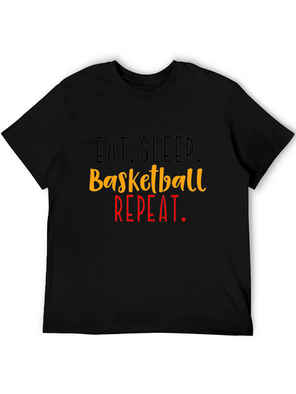 Eat Sleep Basketball Repeat Graphic Tee