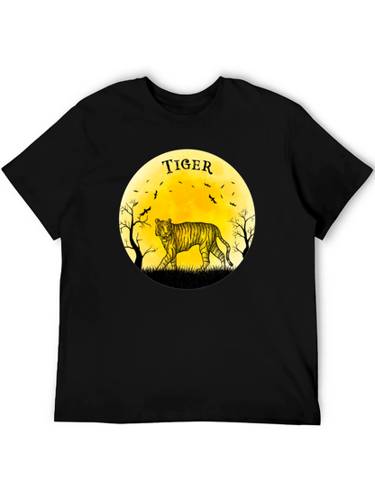 Tiger Moon Graphic Black T-Shirt