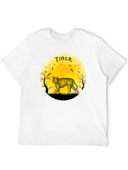 Tiger Moon Graphic Black T-Shirt