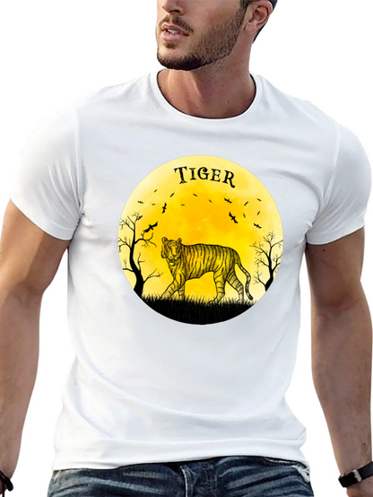 Tiger Moon Graphic Black T-Shirt