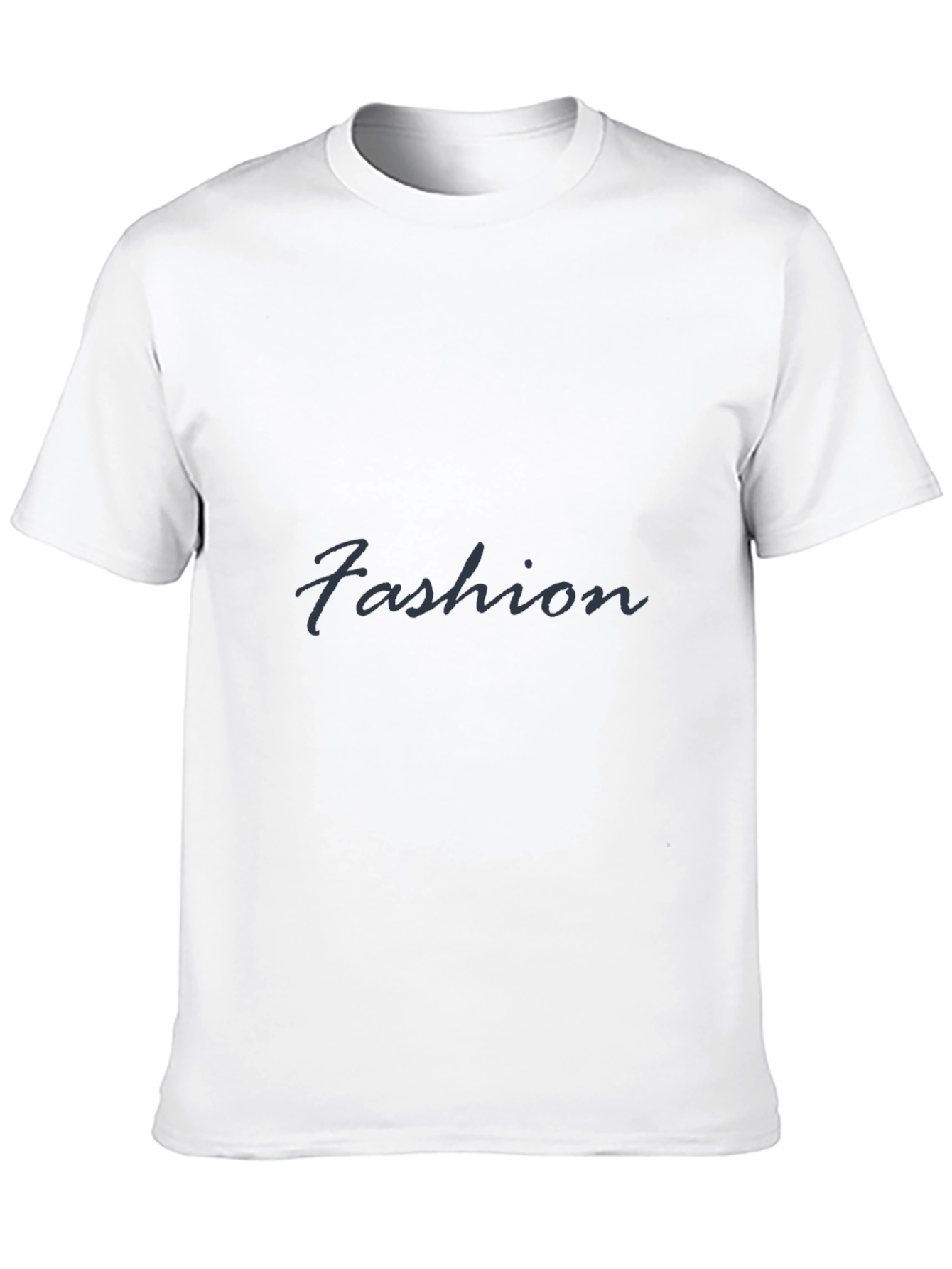 Fashion Mens Black Crew Neck T-Shirt