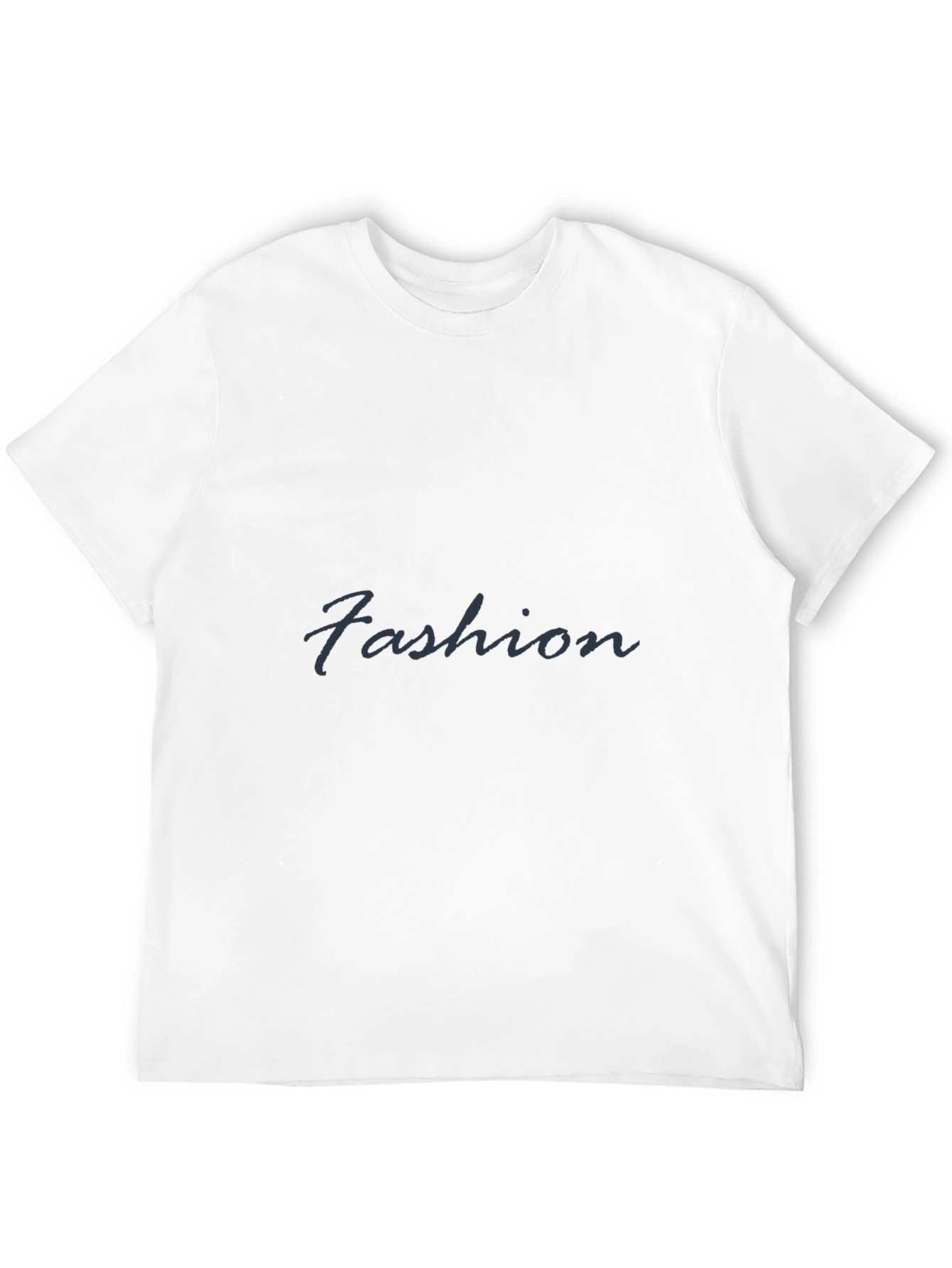 Fashion Mens Black Crew Neck T-Shirt