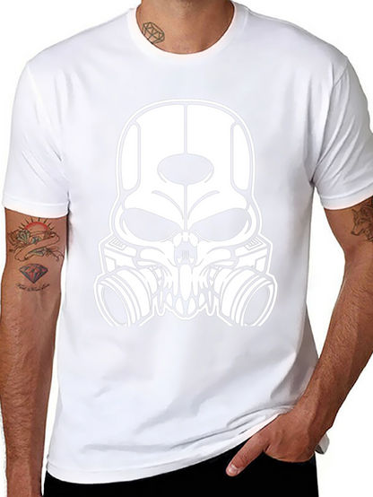 Skull Gas Mask Black Graphic Tee