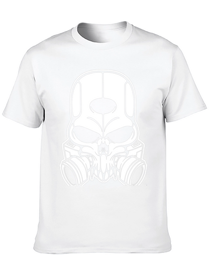 Skull Gas Mask Black Graphic Tee