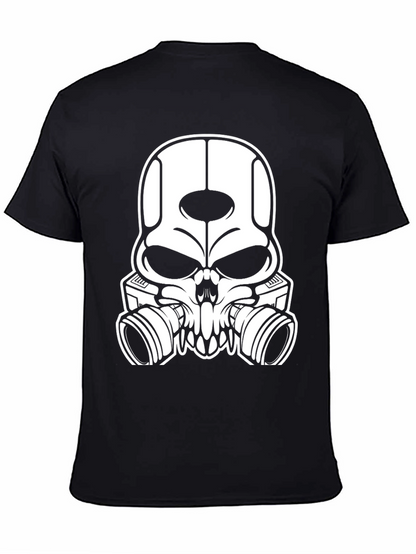 Skull Gas Mask Black Graphic Tee