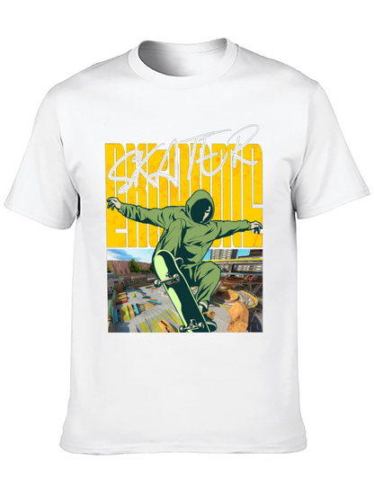 Skater Graphic Tee - Black Cotton Blend