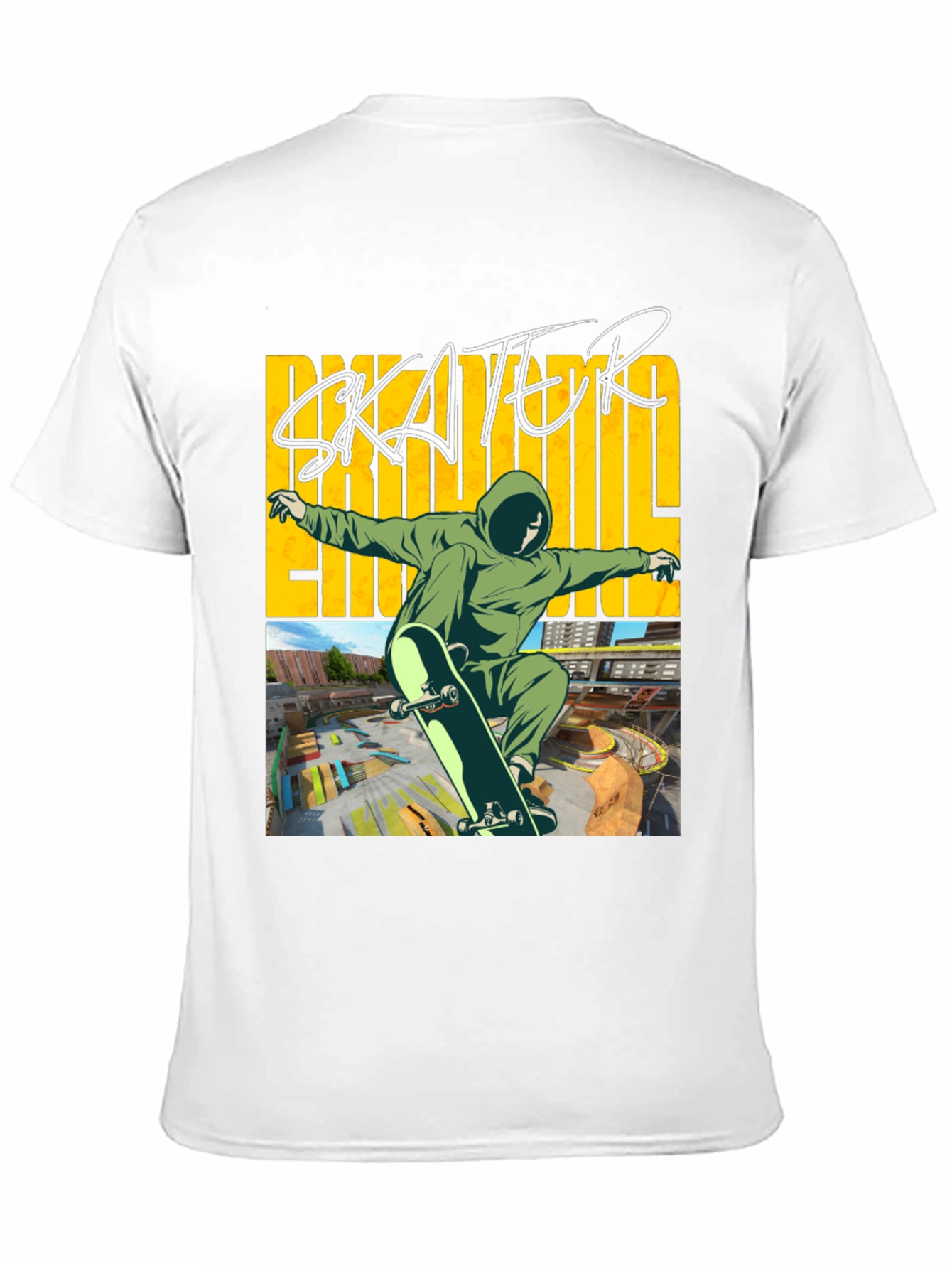 Skater Graphic Tee - Black Cotton Blend
