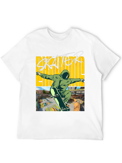 Skater Graphic Tee - Black Cotton Blend