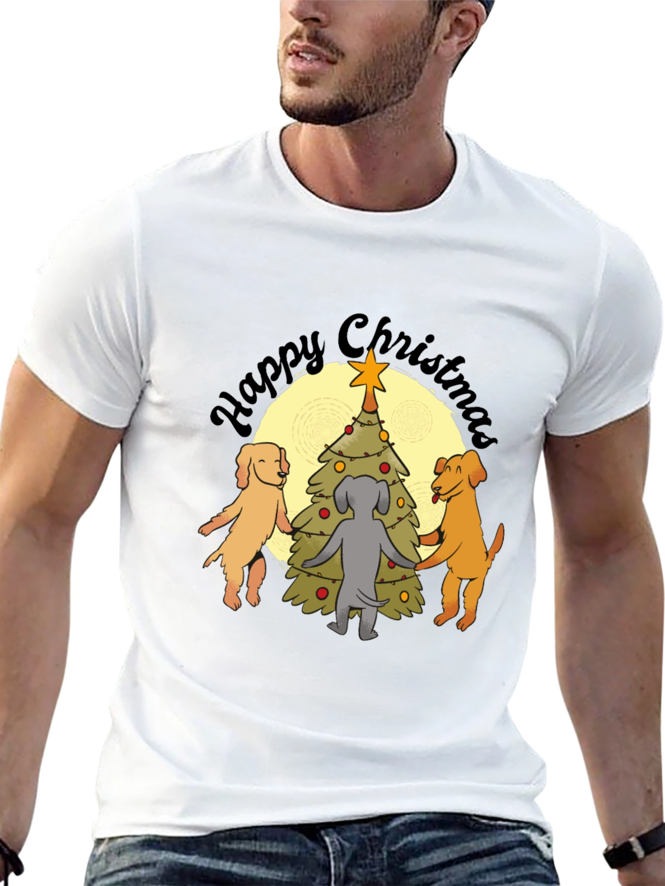 Happy Christmas Dogs T-Shirt