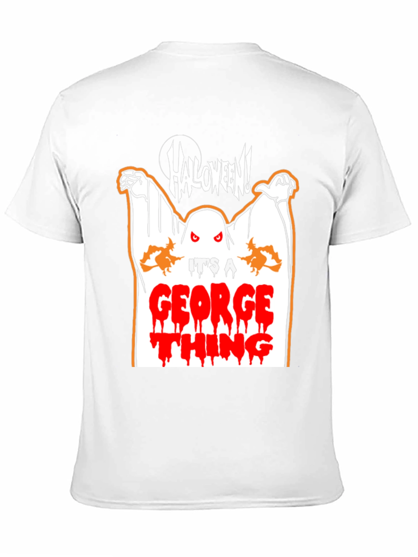 Halloween Ghost George Thing Black T-Shirt