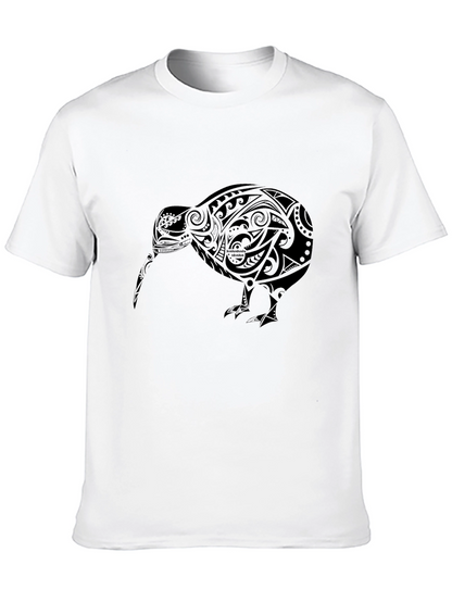 Tribal Kiwi Bird Black T-Shirt