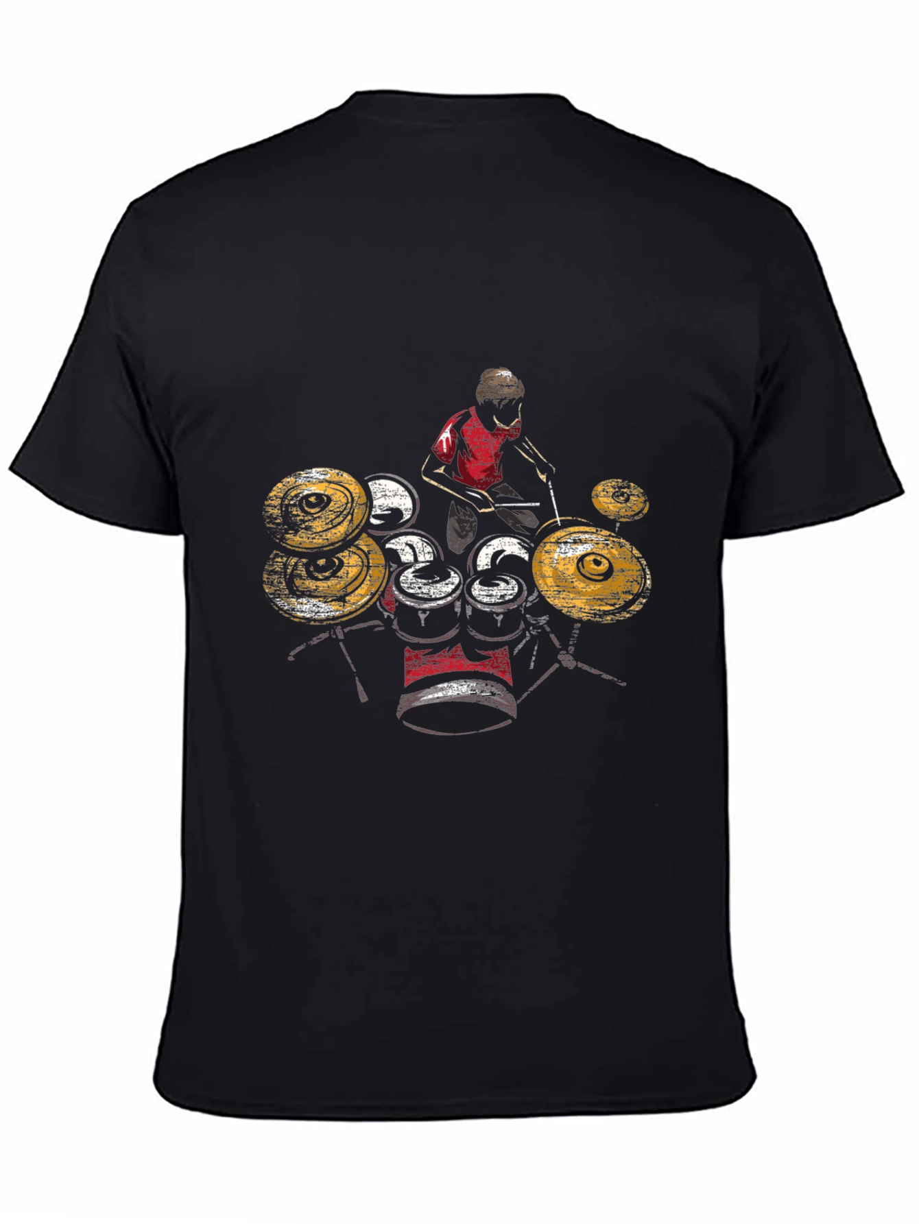 Drummer Graphic T-Shirt - Black Cotton Tee